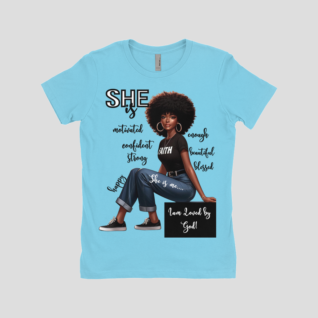 "She Is" (Black Words) T-Shirts
