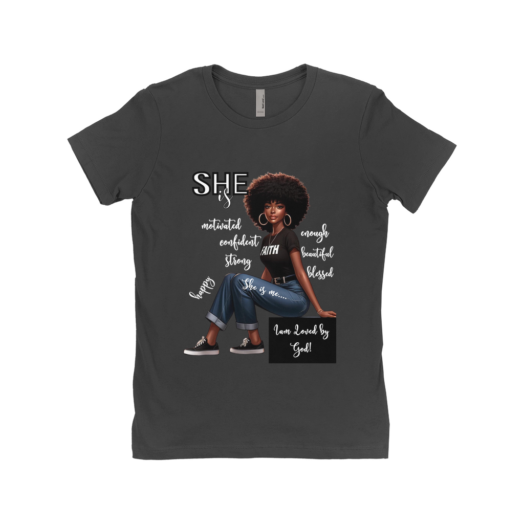 "She Is" (White Words)