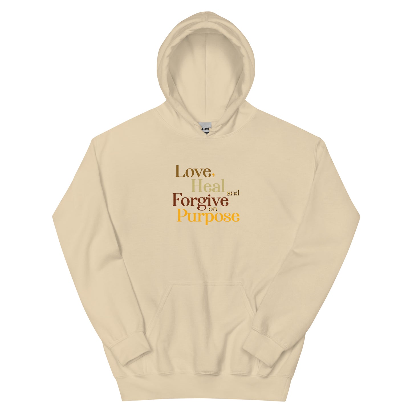 The "Love, Heal, Forgive on Purpose" Hoodie-Animal Print