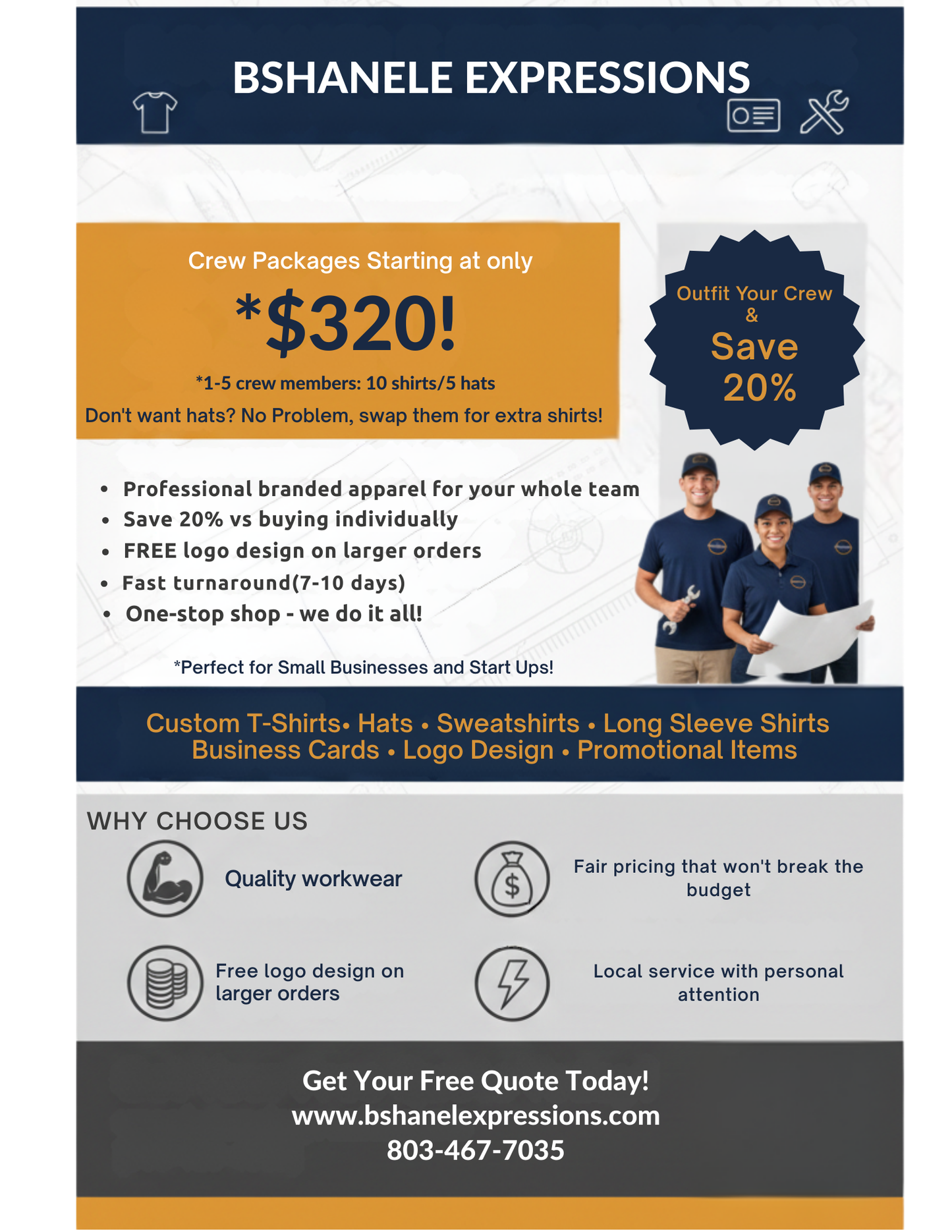 Micro Crew Package - Perfect for 1-5 Person Teams